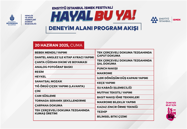 DENEYİM ALANI ETKİNLİKLERİMİZE BEKLİYORUZ!
