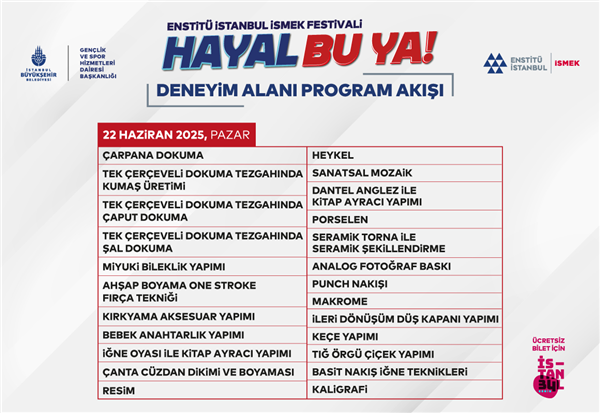 DENEYİM ALANI ETKİNLİKLERİMİZE BEKLİYORUZ!