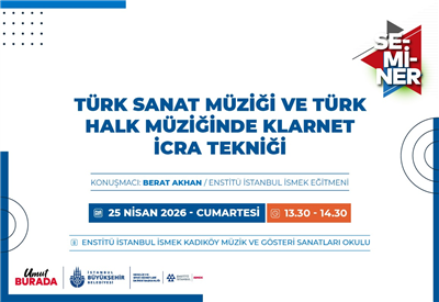 TSM VE THM&rsquo;DE KLARNET İCRA TEKNİKLERİNİ BU SEMİNERDE ELE ALIYORUZ!